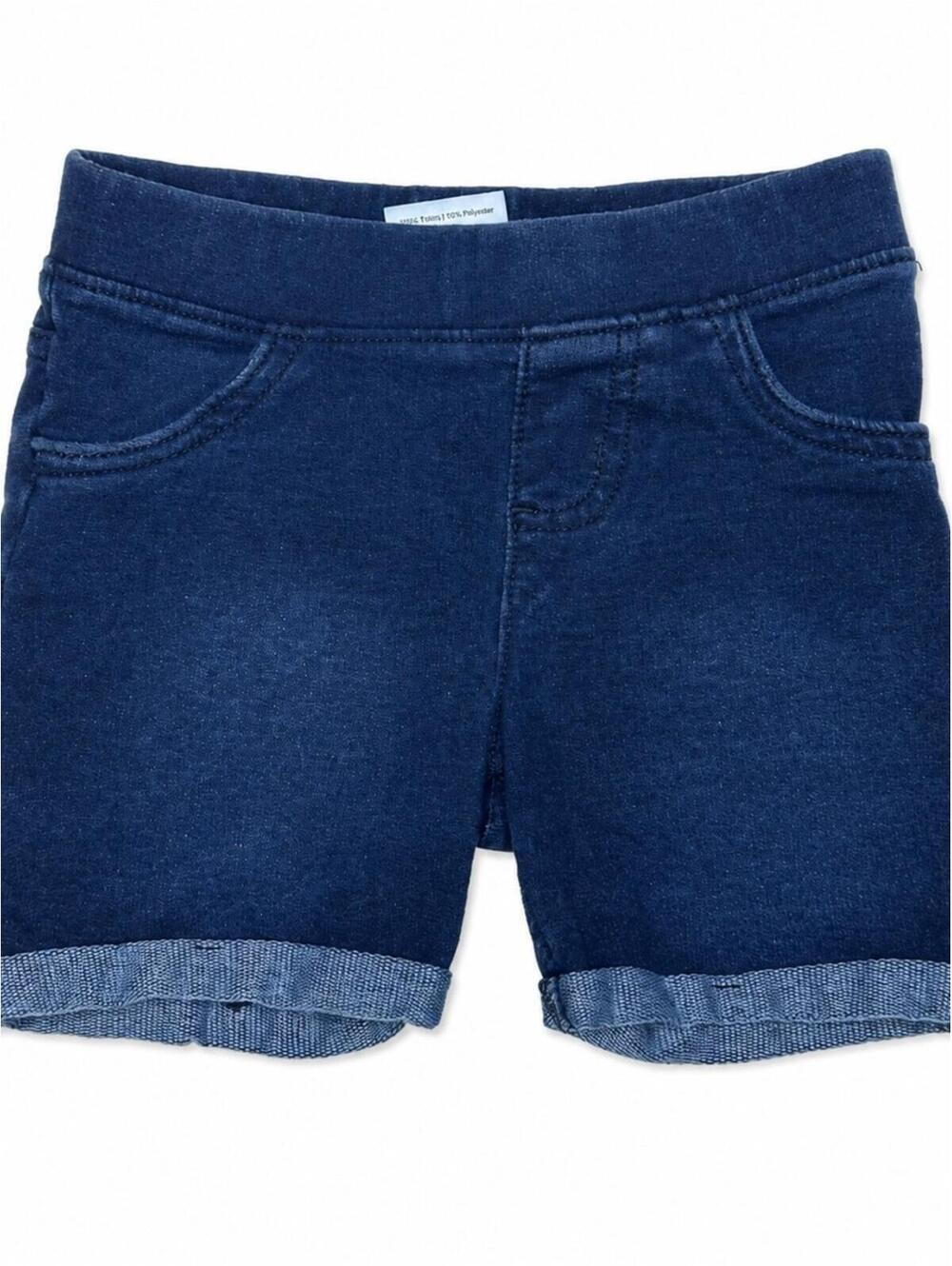 jumping beans Navy Denim-Look Knit Shorts